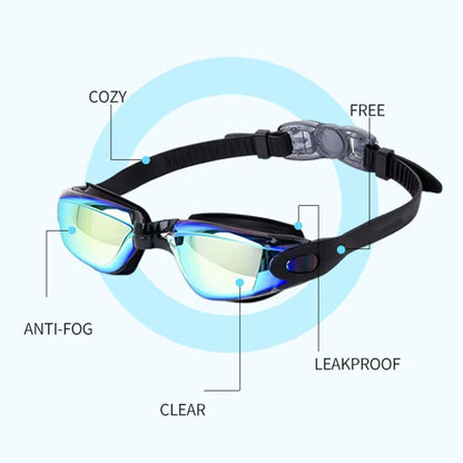 Swimming Goggles for Men Women Swim Glasses Anti-Fog UV Protection Waterproof Silicone Adjustable Adults Pool Diving Eyewear